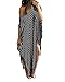 Bigyonger Women's Loose Low V Neckline Spaghetti Straps Maxi Dress Beach Wear
