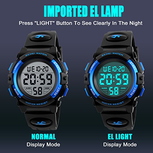 5 Watch+Waterproof+Stopwatch+Digital+Wristwatch