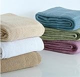 100% Cotton TWIN Thermal Blanket, SAND