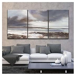 3 Panel Oil Painting Style Coastal Landscape x 3 Panels