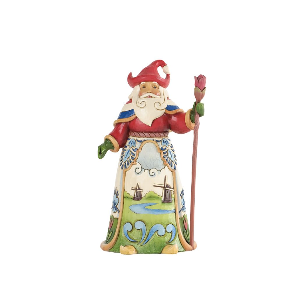 Enesco Jim Shore Heartwood Creek Dutch Santa Stone Resin Figurine, 7 inch, Multicolor — image 1