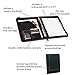 Portfolio, BuyAgain Black G-9 Soft Leatherette Professional Bussines Resume Document Organizer Padfolio Portfolio with Zippered Closure, 3 Ring Binder & A Built in Solar Calculator.