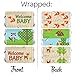 Woodland Animals Baby Shower Mini Candy Bar Wrappers - 45 Stickers
