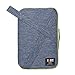 BUBM Designer Electronics Organizer/ Travel Gadget Carry Bag With Handle, Lightweight and Easy To Carry (Large, Blue)