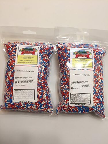 All American Mix Patriotic Red, White, and Blue Sprinkles (32 ounces (2 pounds))