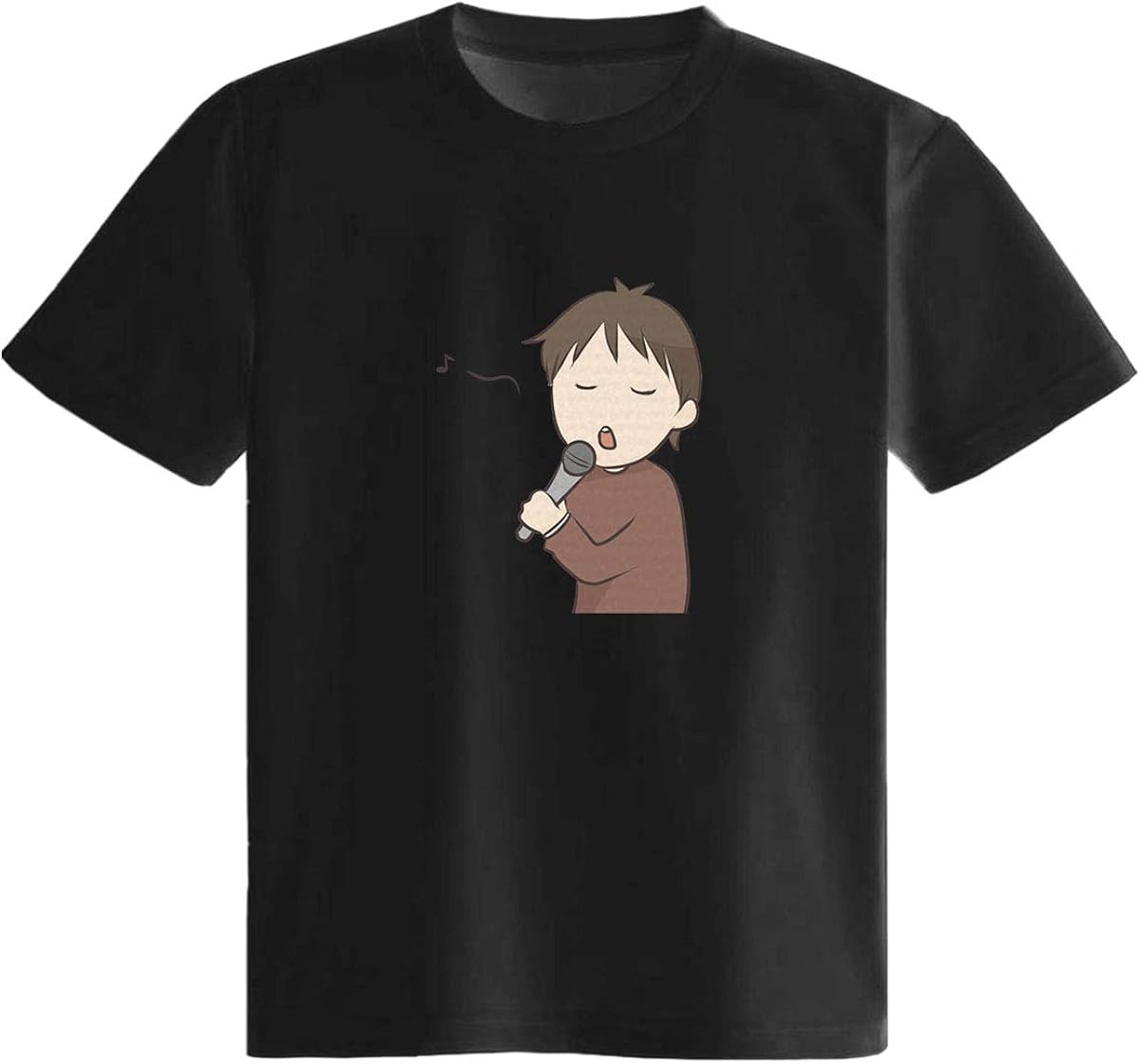 Amazon 歌う男 人 Tシャツ 半袖 白 黒 かわいい カッコイイ シュール 面白い じょーく おもしろ ゆるい プレゼント Tシャツ カットソー 通販