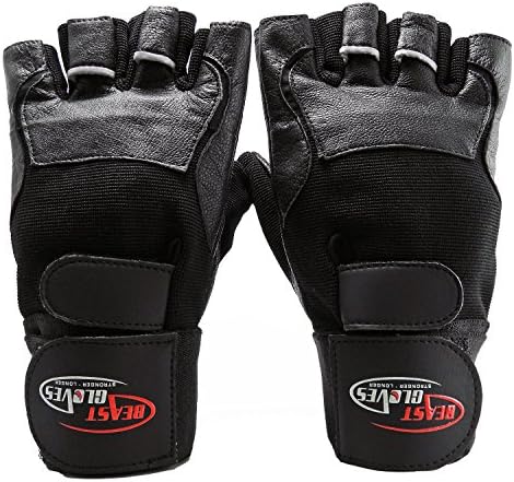 Beast Gloves - Weightlifting Gloves with Wrist Support Strap Wrap - Workout Bodybuilding, Crossfit, Weight Lifting, Cross Training, Heavy Lifting - Superior Quality (XX-Large)
