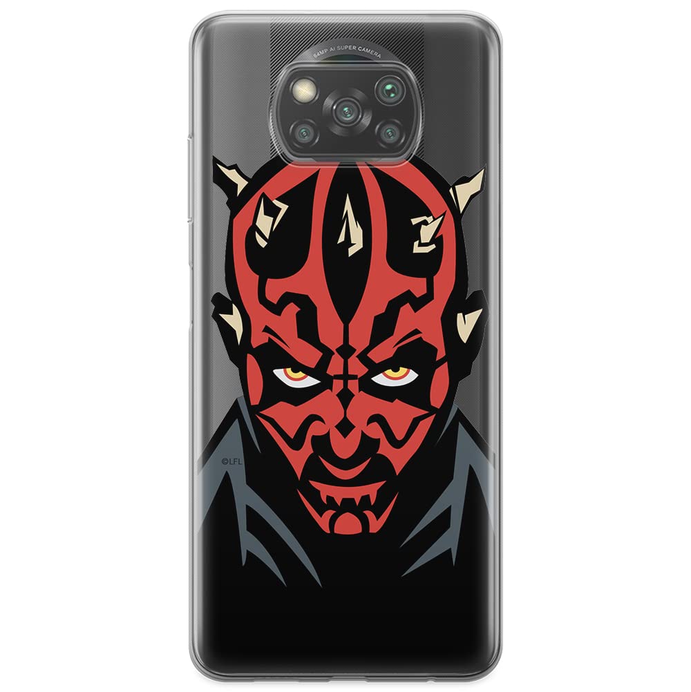 ERT GROUP mobile phone case for Xiaomi POCOPHONE X3 original and officially Licensed Star Wars pattern Darth Maul 004 optimally adapted to the shape of the mobile phone, partially transparent
