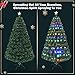 Goplus Artificial Christmas Tree Pre-Lit Optical Fiber Tree 8 Flash Modes W/UL Certified Multicolored LED Lights & Metal Stand (7 FT)