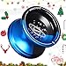 YOSTAR MAGICYOYO V6 LOCUS Yoyos for Kids, Responsive Yoyo Beginner Yoyo Metal Yoyo, Christmas Birthday Gift, + 5 Yo-Yo Strings, Bag, Glove (Black & Blue)