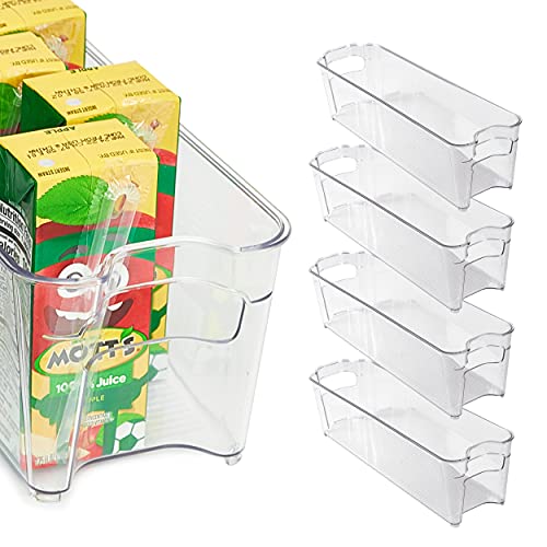 Totally Kitchen Clear Plastic Stackable Storage Bins Refrigerator