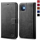 OCASE iPhone 11 Case, iPhone 11 Wallet Case with Card Holder, Leather Flip Case with Kickstand and Magnetic Closure, TPU Shockproof Interior Protective Cover for iPhone 11 6.1 Inch (Black)