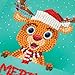 Christmas Greeting Cards - 8 Pcs 5D DIY Diamond Painting Card with Bells, Reindeer, Snowman and Santa Claus for Christmas Decor