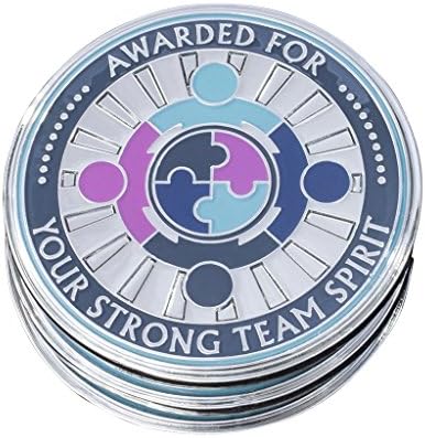 3 Pack: AttaCoin Employee Teamwork Gifts / 1.75" Metal Tokens of Appreciation - "Teamwork" Design - Inspired by Military Challenge Coins but Great for Employee Appreciation Gifts