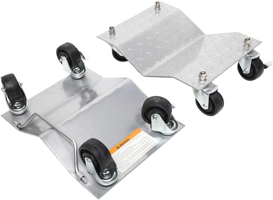 Set of (4) 3" Auto Dolly Wheel Tire 12"x16" Skate Castor Silver Auto Car Bearing: Home Improvement