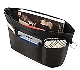 Multi-pocket Purse Tote Bag in Bag Divider Handbag Organizer Insert with Zipper by VEBE