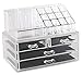 Estilo 100% Pure Acrylic Cosmetic and Jewelry Organizer, Two Pieces Set Storage Display Boxes
