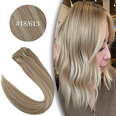 Vesunny Salon Quality Human Hair Clip In Extensions Blonde
