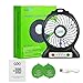 Portable USB Fan Battery Operated Fan Flashlight, Quiet Powerful Rechargeable Desk Fan Phone Charge,Outdoor,Office,Backpacking (Black)