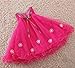 Kids Girls A-line Tulle Dress Sleeveless Sundress Bow Floral Skirt (2-3 Years, Rose Red)