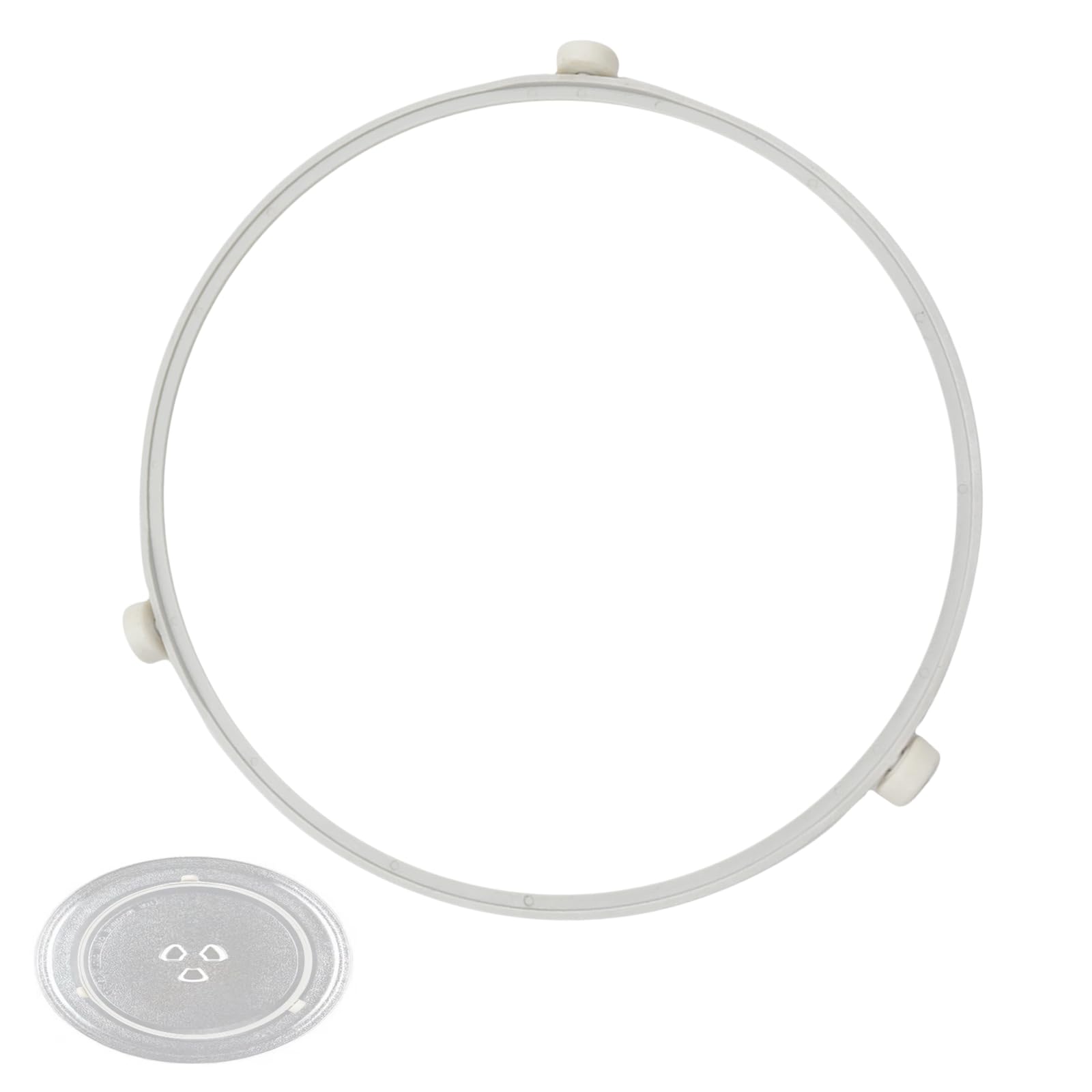Photo 1 of 9.53in WB06X10705 Microwave Turntable Ring Replacement for GE Microwaves,Rotating Ring Roller,Microwave Oven Tray Support,Glass Plate Tray Support Holder
