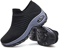 Women's Walking Shoes Sock Sneakers - Mesh Slip On Air Cushion Lady Girls Modern Jazz Dance Easy Shoes Platform Loafers