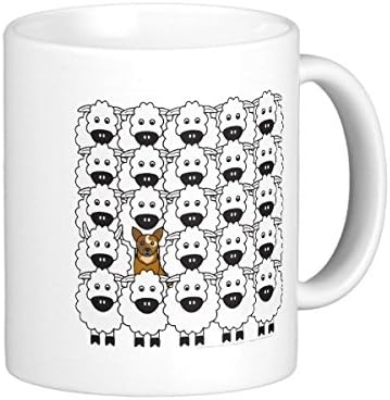 Australian Cattle Dog White Mugs Herding Funny Coffee Mugs