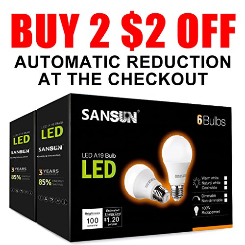 1 Light+Equivalent+SANSUN+Non+Dimmable+6+Pack
