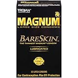 Trojan Magnum Bareskin Lubricated Condoms, 10 Count