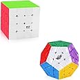 D-FantiX QYTOYS Qiyuan S 4x4 Speed Cube & Cyclone Boys 3x3 Megaminx Stickerless Speed Cube