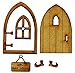 Sleeping Fairy Door. Three-Dimensional Self-Assembly Wooden Fairy Door Craft Kit with Fairy Window, Sign & Fairy Slippers