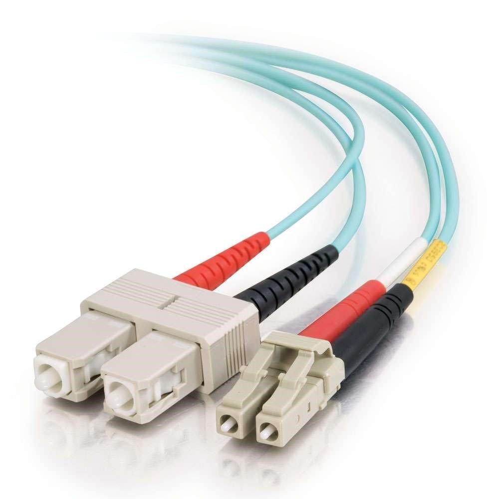 C2G 10m Fibre/Fiber Optic Cable for 10Gb Base-SR and 10GBase-LRM LC/SC 10Gb LSZH Duplex Multimode 50/125 Fibre
