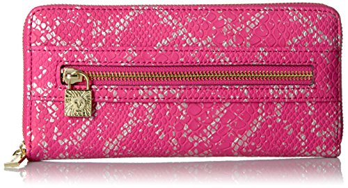 Anne klein perfect small zip around wallet, pink/gold, one size