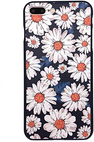 iPhone 7 Plus Case, MyColors Flexible Soft Silicone Cute Case for Girls Embossed with Daisy Pattern for iPhone 7 Plus 5.5 Inch (Daisy)