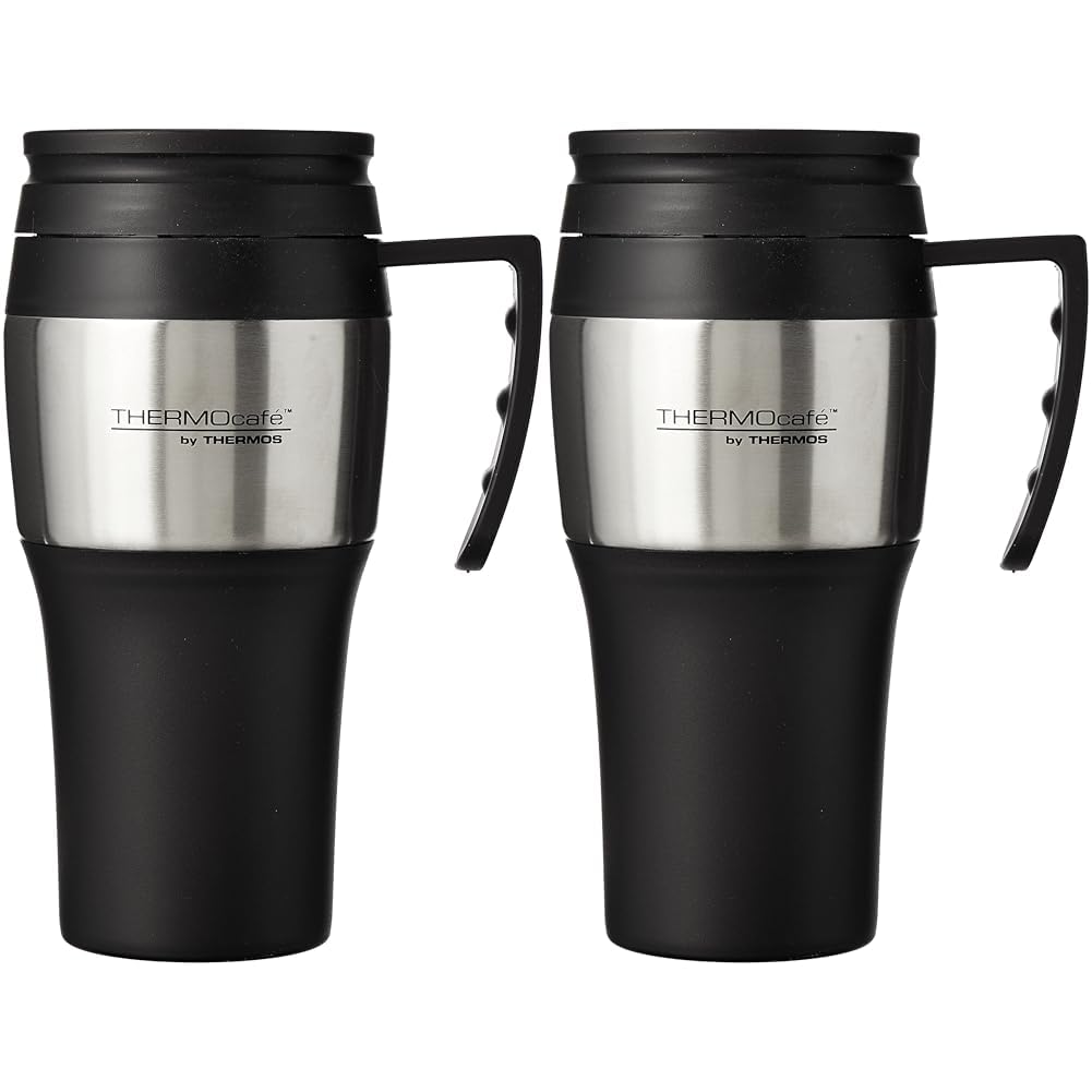 Thermos Thermocafe 2010 Steel Travel Mug, 0.4 Litre, 1 Unité (Lot de 1) (Pack of 2) — image 1