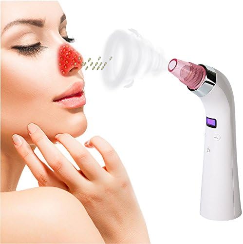 Waker Comedo Suction Facial Blackhead Acne Suction, Removal Portable Pore Vacuum Extraction Tool Microdermabrasion Diamond Machine, Skin Peeling Rejuvenation Anti Aging Beauty Device,White