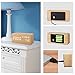 Alarm Clock, LED Wood Digital Clocks with Time Date Week Temperature Voice Control 12/24 Hours and Backup Battery USB Modern Wooden Desk Clock Suitable for Your Kids Heavy Sleepers Bedrooms Travel