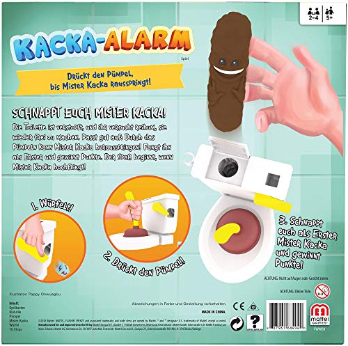 Mattel Games FWW30 - Kacka Alarm lustiges Kinderspiel geeignet für 2-4 Spieler, Spieldauer ca. 15 Minuten, Kinderspiele ab 5 Jahren – Bild 7