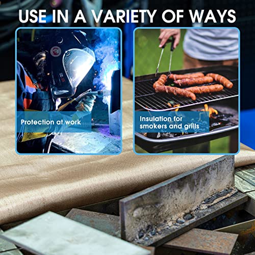 YESWELDER Heavy Duty Fiberglass Welding Blanket，4 x 6ft Fireproof