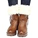 Fur Leg Warmers Women,Fuzzy Furry Fluffy White Leg Warmers,Christmas Faux Fur Boot Cuffs Toppers for Women