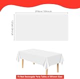 PLULON White Tablecloth 15 Pcs 137 x 274 cm PEVA Plastic Rectangular view 2