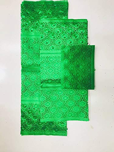 Lace - Latest 2018African headtie with Beads Nigerian gele Wrapper Women Head wear 3pcs/Set L810-2 - (Color: As Picture 5)