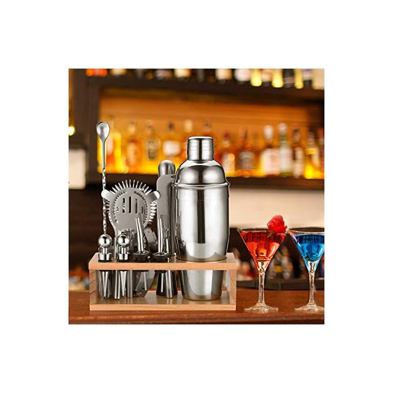 Gomyhom Cocktail Set Cocktail Shaker, Edelstahl Cocktail Mixer Geschenk