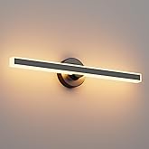 irotine Modern Black Vanity Light, 23.62 inch 5 Colors Wall Sconce Dimmable, LED Bathroom Light Fixtures for Mirror