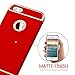 iPhone 5S case, iPhone SE Case, Vansin 3 In 1 Ultra Thin and Slim Hard Case Coated Non Slip Matte Surface with Electroplate Frame for Apple iPhone 5, iPhone 5S, iPhone SE -- Red & Gold