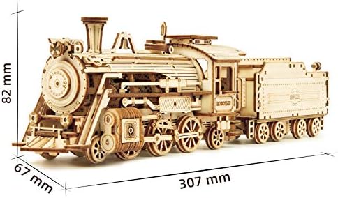 ROKR Car Model kits For Adults to Build,3D Wooden Puzzle Scale Model Vehicle,Prime Steam Express Home Decoration Gift For Teens and Adults(MC501) - Image 5