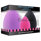 [Updated Version] EmaxDesign 3 Piece Makeup Blender Sponge Set, Foundation Blending Blush Concealer Eye Face Powder Cream Cosmetics Beauty Makeup Sponges. latex free, non-allergenic and odour free.