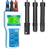 YINMIK Dissolved Oxygen Meter Smart DO Meter with Calibration Accessories | Portable 6 in 1 pH DO SALT EC TDS Tester Dissolved Oxygen Meter with Salinity and Altitude Compensation for Koi pond Brewing