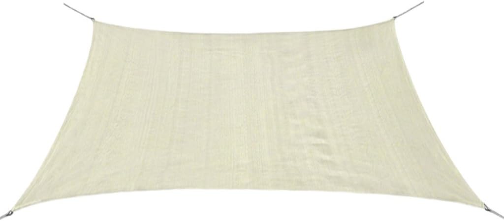 vidaXL Toldo de Vela Cuadrado 100% HDPE Crema 3,6x3,6 m Lona para