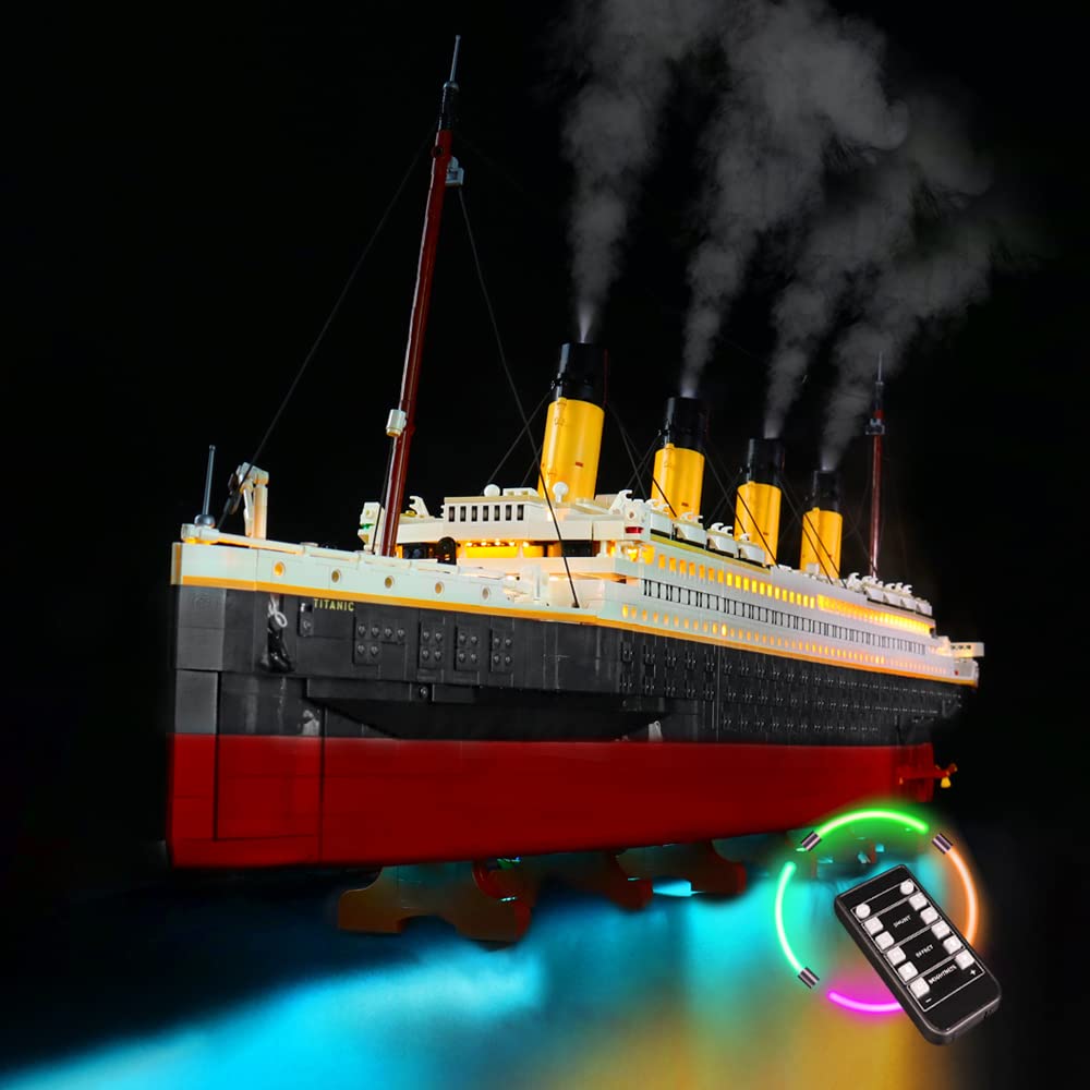 BrickBling LED Lighting for Lego Creator Expert Titanic Building Set 10294 (Not Model), DIY Smoke Module Light